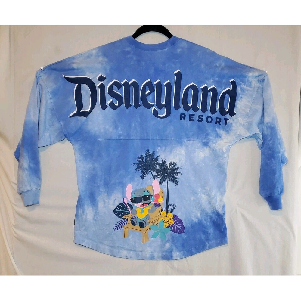 Disneyland Resort Disney Spirit Jersey Lilo & Stitch Tie Dye Palm Trees Adult S
